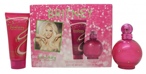 Britney Spears Fantasy Gift Set 100ml EDP + 100ml Body Souffle