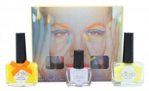 Ciat? Corrupted Neon Manicure Gift Set 13.5ml Neon Orange Nail Polish + 10g Neon Glitter + 5ml Black Light Top Coat