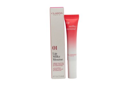 Clarins Lip Milky Mousse Lip Cream 10ml - 01 Milky Strawberry