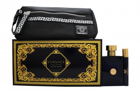 Versace Pour Homme Dylan Blue Gift Set 100ml EDT + 10ml EDT + Toiletry Bag