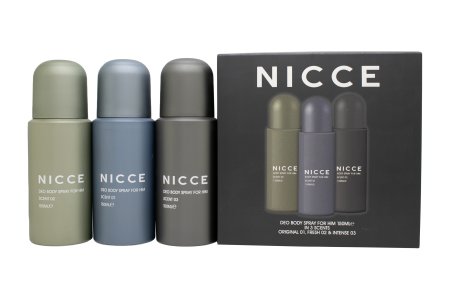 Nicce Deo Body Spray Gift Set 3 x 150ml Original 01 + Fresh 02 + Intense 03