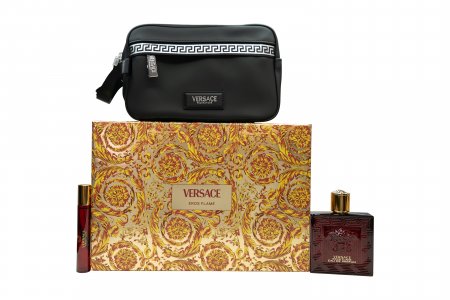 Versace Eros Flame Gift Set 100ml EDP + 10ml EDP + Toiletry Bag