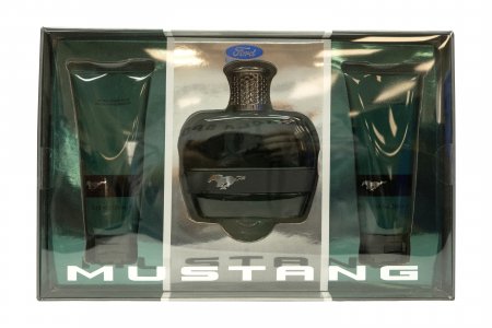 Mustang Green Gift Set 100ml EDT + 100ml Aftershave Balm + 100ml Body Wash