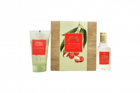 M?urer & Wirtz 4711 Acqua Colonia Lychee & White Mint Gift Set 50ml EDC + 75ml Shower Gel