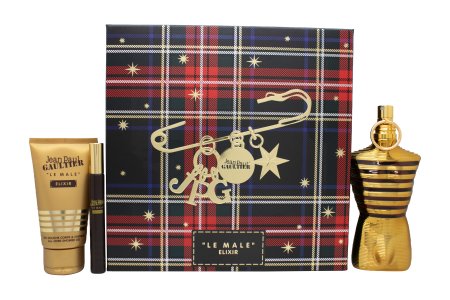 Jean Paul Gaultier Le Male Elixir Gift Set 125ml EDP + 75ml Shower Gel + 10ml EDP