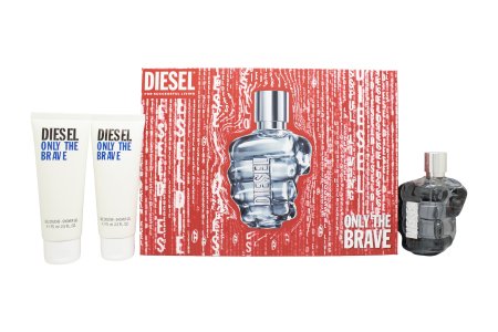 Diesel Only The Brave Gift Set 125ml EDT + 2 x 75ml Shower Gel