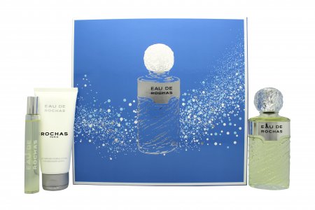 Rochas Eau de Rochas Gift Set 100ml EDT + 20ml EDT + 100ml Body Lotion