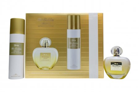 Antonio Banderas Her Golden Secret Gift Set 80ml EDT + 150ml Deodorant Spray