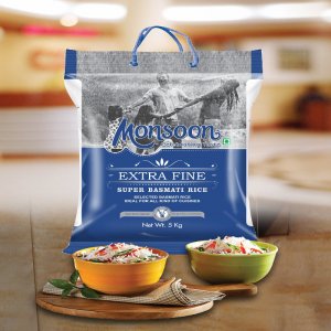 Monsoon Extra Fine Basmati Rice 4 X 5 Kg